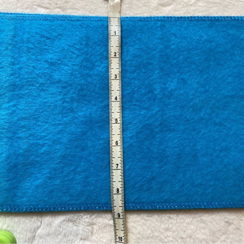 Alpaca Camargo Turquoise Blue Alpaca Blebd Scarf - Picture 8 of 8